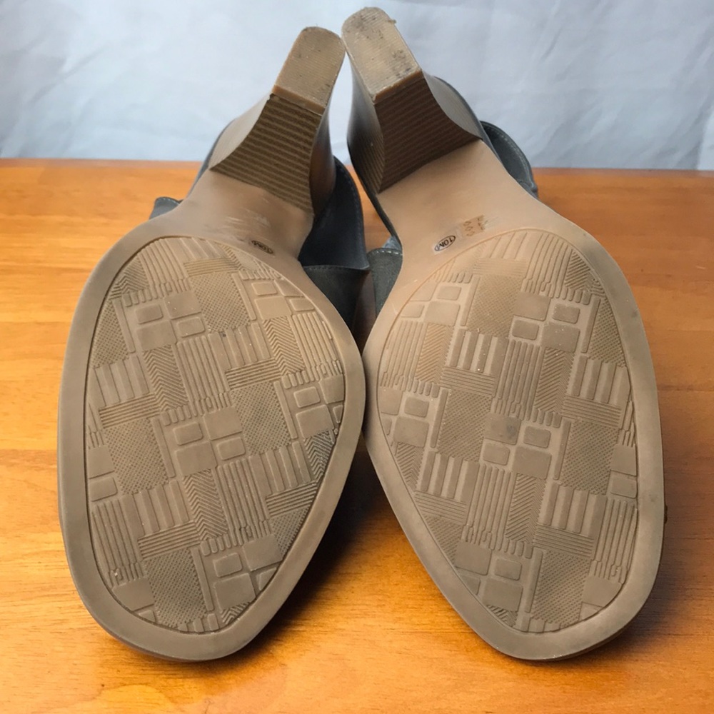 CL by Laundry Peep Toe Booties Grey Sz:10 - Picture 8 of 8